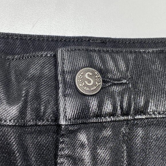 Sundance Women’s Stetten Coated Denim Midi Skirt Size 30 Black - Picture 4 of 8